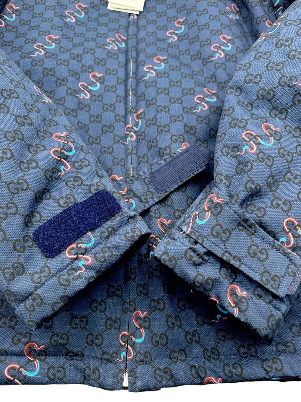 Gucci GG Sinuous Snake Print Hooded Blouson Jacket Size 52 IT